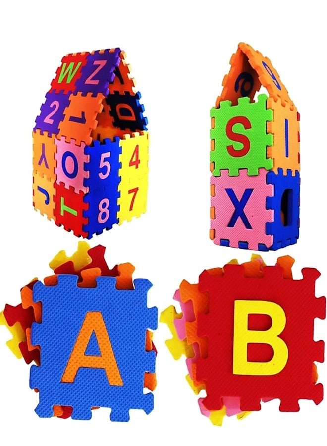 Ruhani ABC & 123 Playmat Set of 36pcs Puzzle Mat for Kids Boys & Girls. A to Z & 0 to 9 (Multicolor) - Image 4